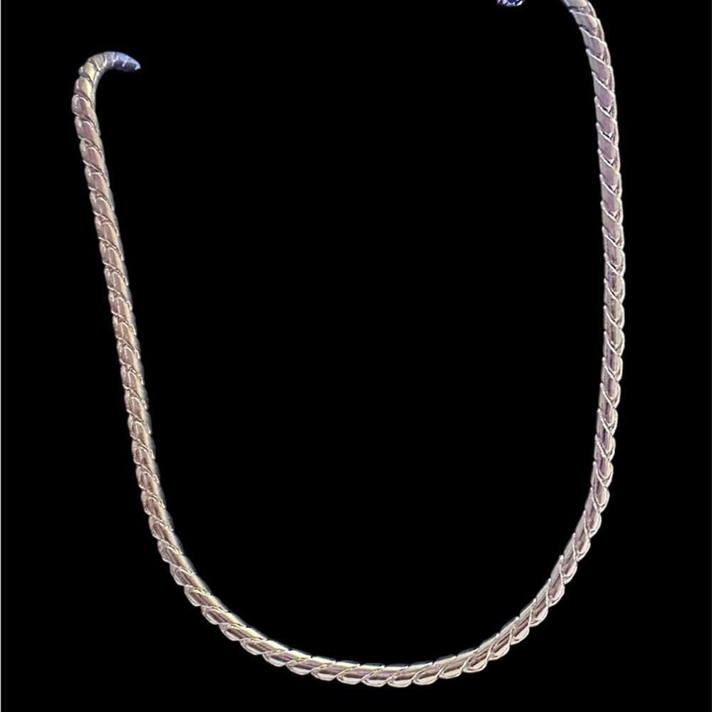 925 Sterling silver Necklace 20inches double twisted 5MM thinch chain unisex - Picture 2 of 2